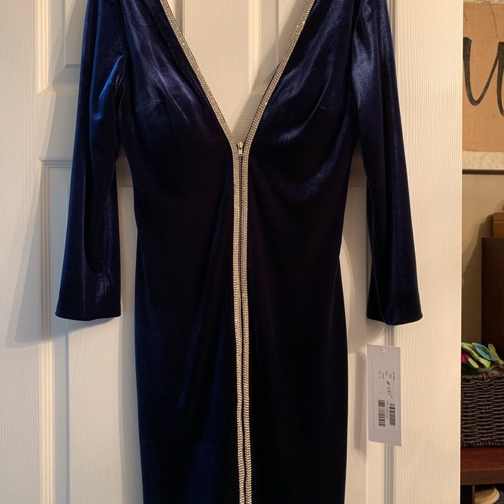 Jovani velvet cocktail dress